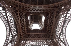 View into Eiffel Tower